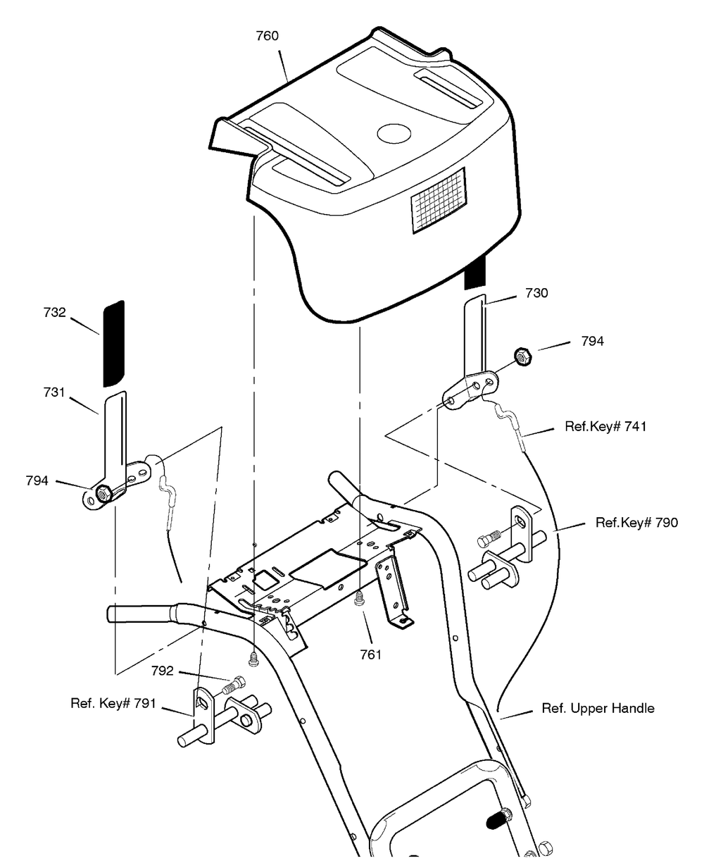 Control Panel Diagram and Parts List for 627954X16A 2005 Briggs and Stratton Snow Blower